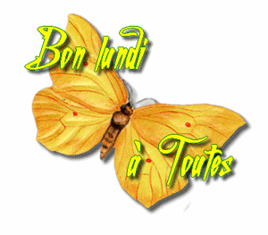 Gif animé Bon lundi papillon